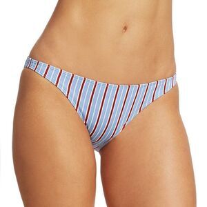 Onia Ashley Blue Bell Striped Bikini Bottom Medium NWT